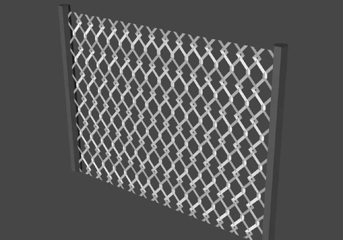 Free Low Poly Chained Fence - Only 17 Faces