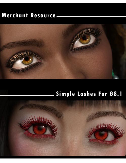 Simple Lashes Merchant Resource for Genesis 8.1