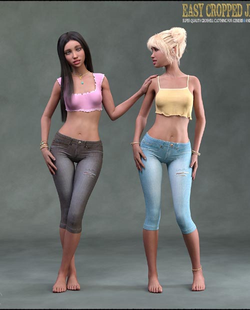Easy Cropped Jeans for Genesis 8 and 8.1
