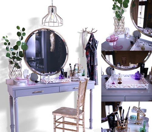Dressing table with decorative filling