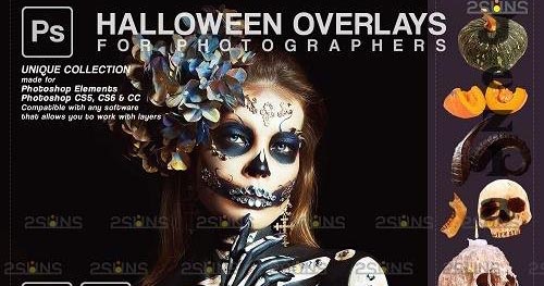 Halloween clipart Halloween overlay, Photoshop overlay V19 - 1584043