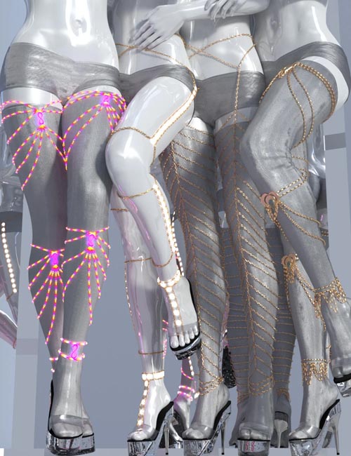 Leg Chains 3 for Genesis 3 and 8 Females