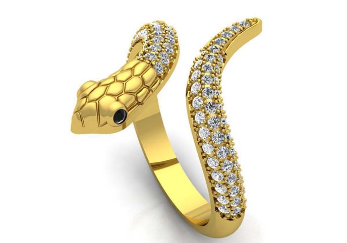 Snake ring 3D print model