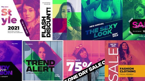 Videohive - Duotone Instagram Fashion Banners / Fashion Stories - 31462873