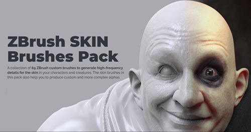 ZBrushguides - ZBrush SKIN Brushes Pack (human) FIXED