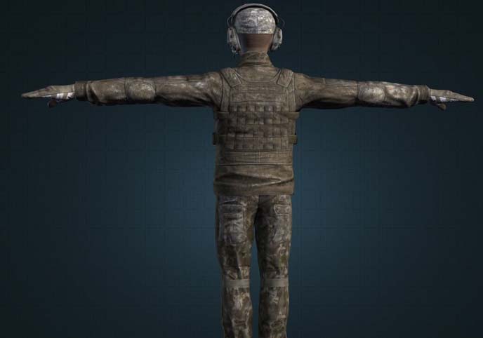 Realistic free 3D soldier