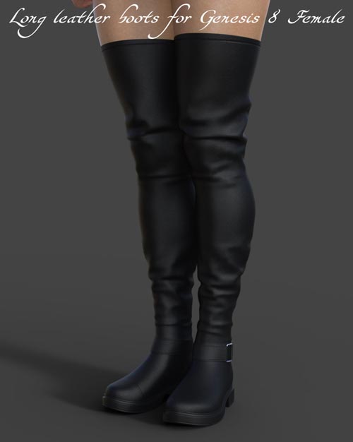 Long leather boots for Genesis 8 Female » Best Daz3D Poses Download Site