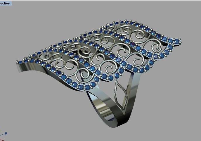 Diamond lace ring ready for 3d print