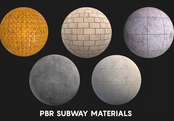 PBR Subway Materials Texture