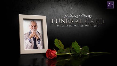 Videohive - Funeral Flower Card | Memorial - 31311632