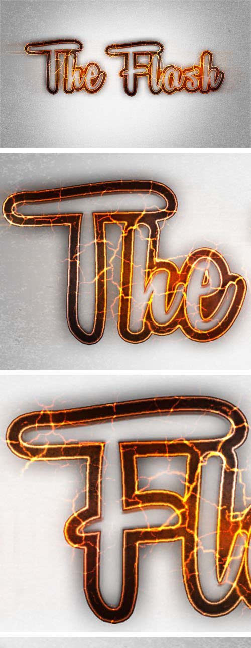 Flash Text Effect for Photoshop
