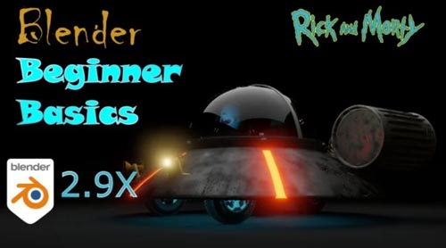 Skillshare - Blender Beginner Basics- Rick and Morty Spaceship by EduCraft Ideas