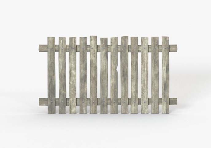 Wood Fence Low Poly ready for your game