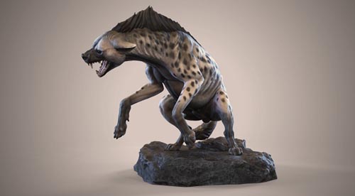 Artstation - Hyena - Dynamic Animal Sculpting