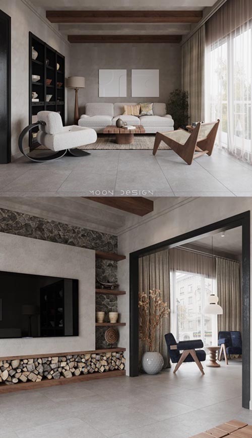 Interior Living Room - Kitchen By Nguyen Ha