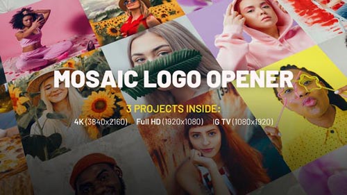 Videohive - Mosaic Logo Opener - 32004415