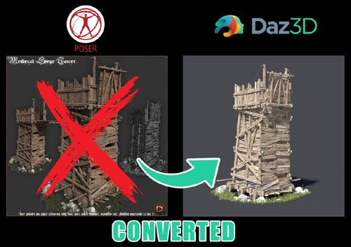 Medieval Siege Tower (FOR DAZ STUDIO) [new link]