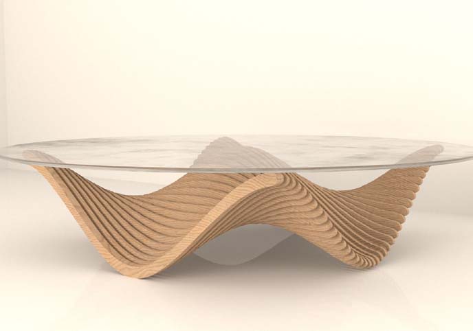 Parametric wooden bend table
