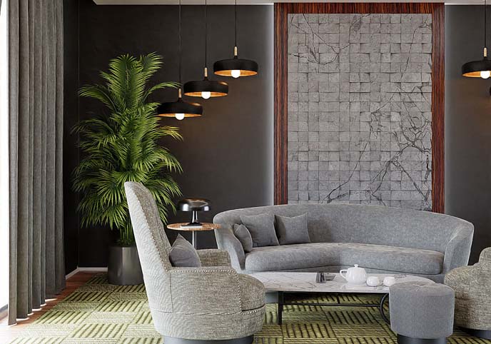 3D model Living room Modern interior design