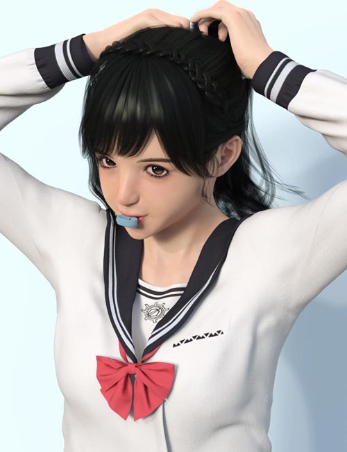 Rikka Character and Rikka Hair for Genesis 8 and 8.1 Females