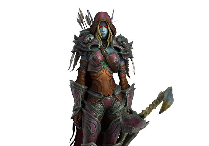 Warcraft Sylvanas Windrunner Animated and Rigged