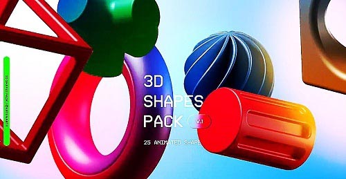 3D Shapes Pack V1 828863 - Project for After Effects