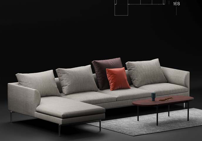 Zanotta Flamingo sofa corner