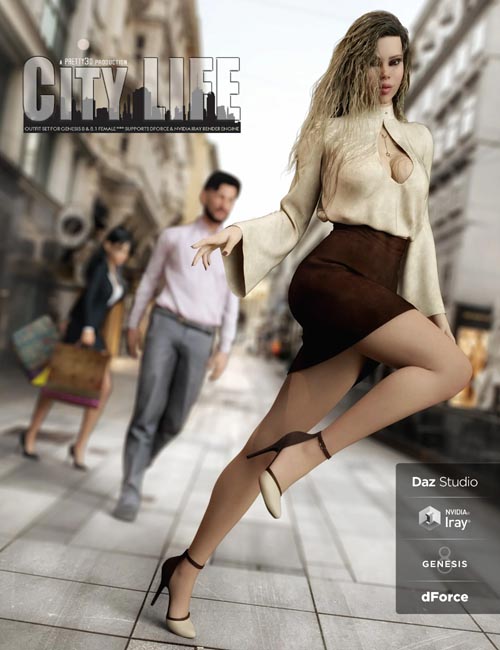 City Life Outfit for Genesis 8 and 8.1 Females
