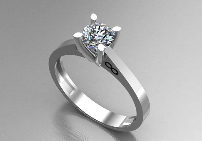 Diamond Engagement Gold Ring