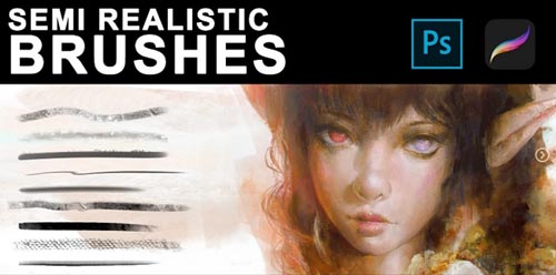 Artstation - Semi Realistic Brushes Photoshop and Procreate