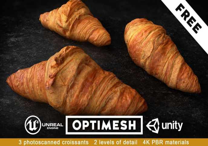 Croissants PBR 3D Pack