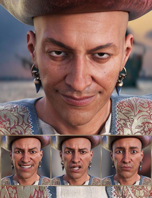 Pirate Life Expressions for Wolfgang 8.1 and Genesis 8.1 Male