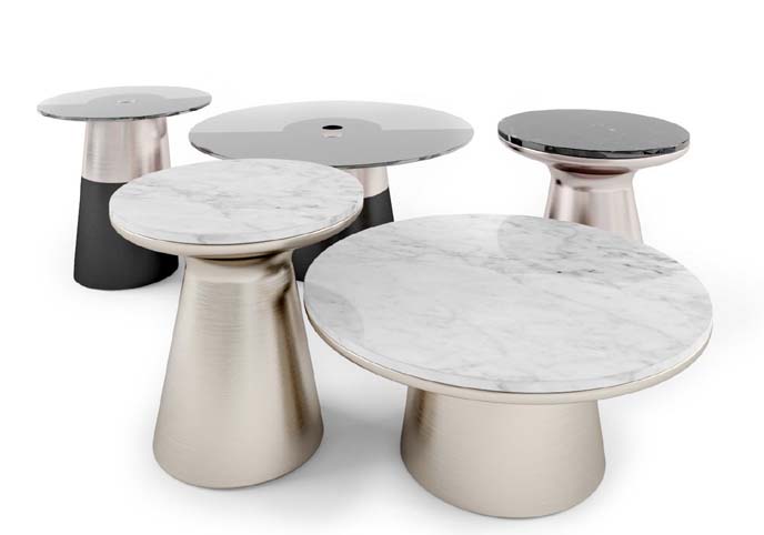 Round West Elm Marble Rose Gold metal sofa cafe table desk tab