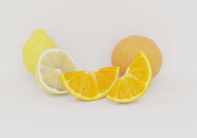 Lemon and orange