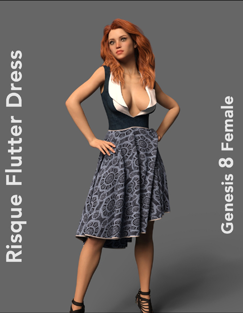 The Risque Flutter Dress for Genesis 8 Female