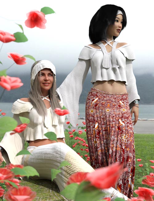 dForce Flower Girl Outfit for Genesis 8 Females