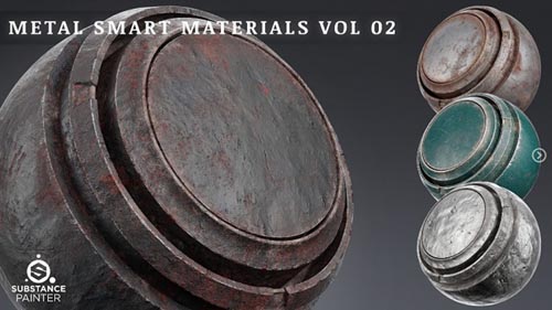 Artstation - Metal Smart Materials vol 02 and High Quality Smart Material Pack 02