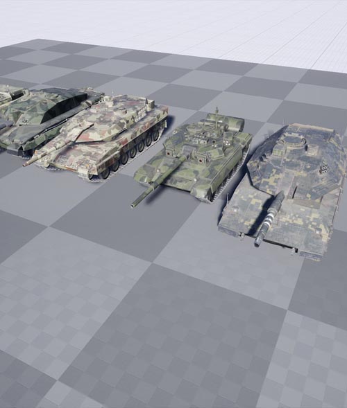 Unreal battle tanks collection