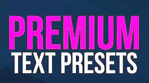 Premium Text Presets 102155 - After Effects Presets