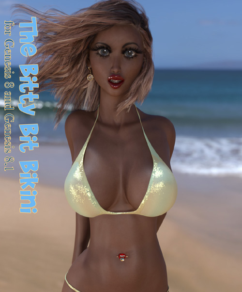 The Bitty Bit Bikini for Genesis 8 and 8.1 Female