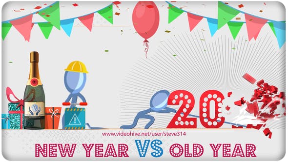Videohive - Happy New Year vs Bad Old Year - Humorous Greetings - 20992941