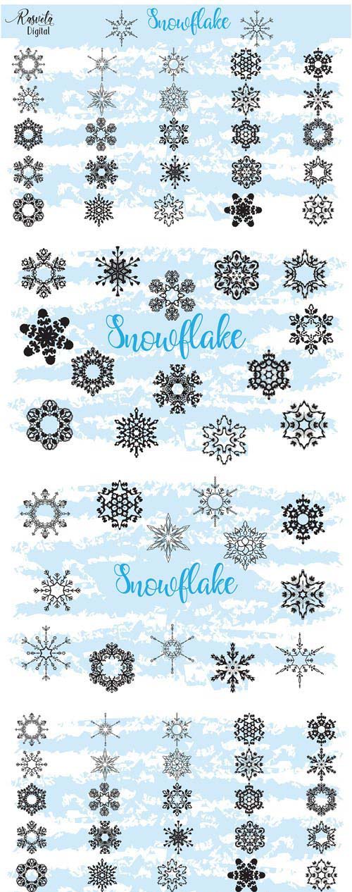 20+ Snowflake Cliparts Vector Templates