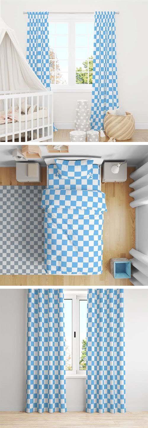 3D Kids Rooms PSD Mockups Templates