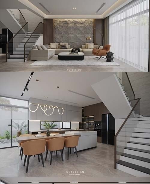 Interior Kitchen - Livingroom 02 Scene By Nguyen Ngoc Tung