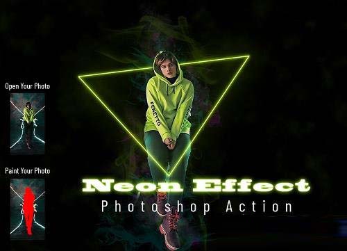 CreativeMarket - Neon Effect Photoshop Action - 6782466