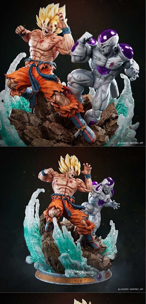 Goku Vs Freezer - 3D Print Model