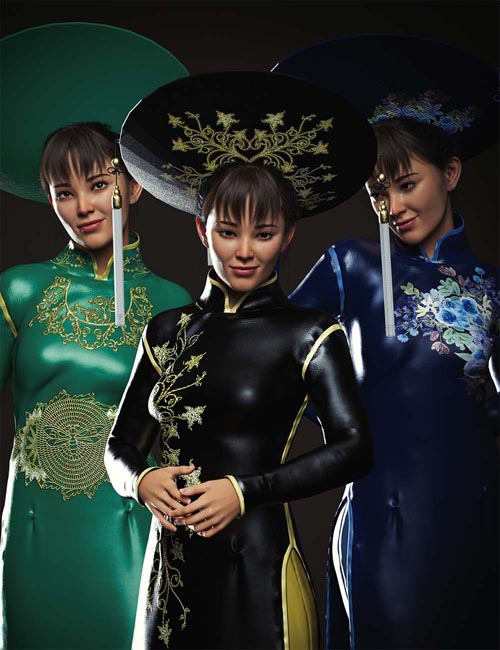 dForce Clara Vietnamese Princess Outfit Textures