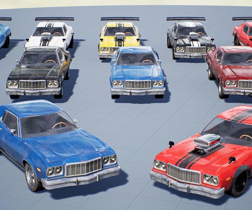 Muscle Car Vehicle Pack for UE4