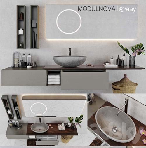 Set of bathroom furniture MODULNOVA Infinity Decor