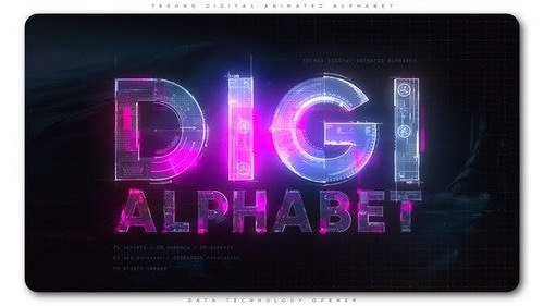 Techno Digital Animated Alphabet 22592914 - Project for After Effects (Videohive)